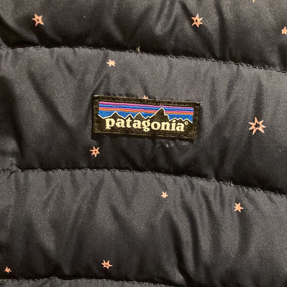 Patagonia Kids Puffer Jacket - Navy with Pink Accents - Picture 4 of 11